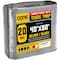 Core Tarps Heavy Duty Tarp, 80 ft L x 0.5 mm H x 40 ft W, 20 Mil, Silver/Black, Polyethylene CT-701-40X80 - alternate 1